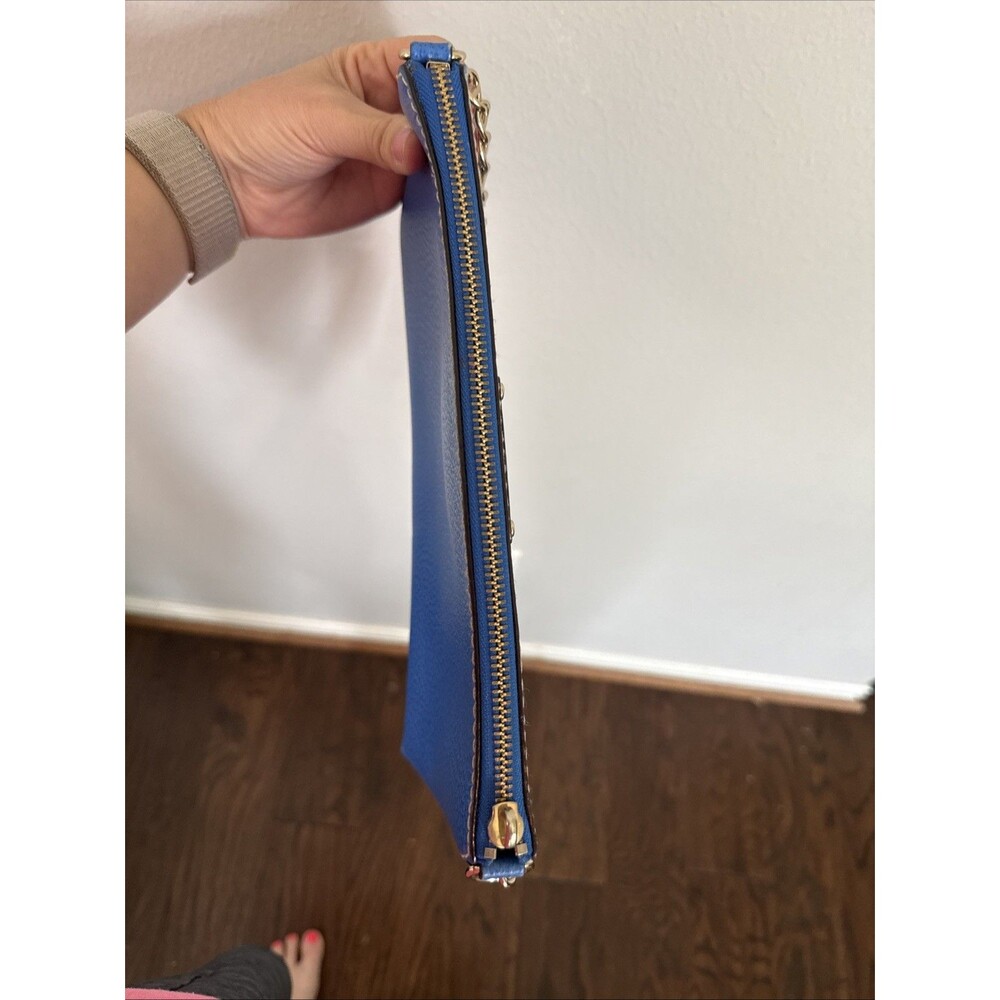 Kate Spade Wellesley Byrd Leather Purse With Gold Chain Handbag omegablue - Picture 7 of 10
